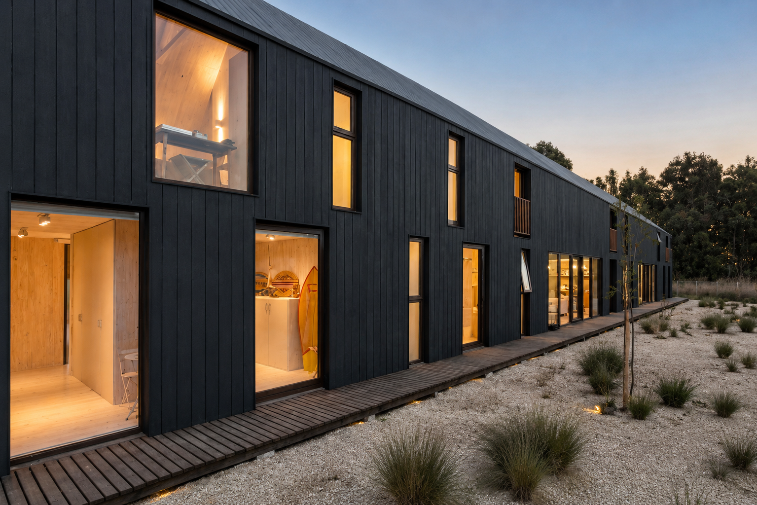 Casa Larga — arquitectura contemporánea en Cachagua, panel SIP y madera